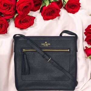 Kate Spade EUC! Black Leather Crossbody Bag with KS Dustbag Included